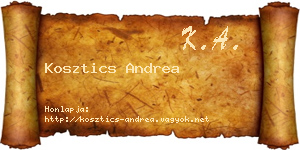 Kosztics Andrea névjegykártya